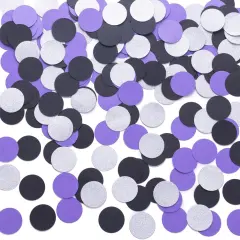 Purple Black and Silver Confetti Table Decoration -Silver,Purple,Black