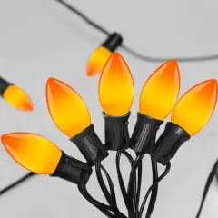 25FT Orange C9 LED Halloween Outdoor String Lights
