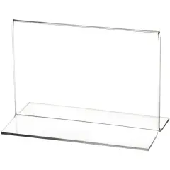 Plymor Clear Acrylic Sign Display / Literature Holder (Bottom-Load), 5.5" W x 3.5" H