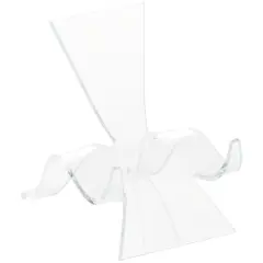 Plymor Clear Acrylic Wave Display Easel, 3.5" H x 2.75" W x 3.5" D