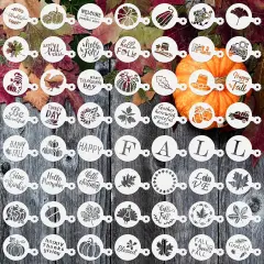 56 Pcs Thanksgiving Cookie Stencils for Royal Icing Cookie Decorating Kit