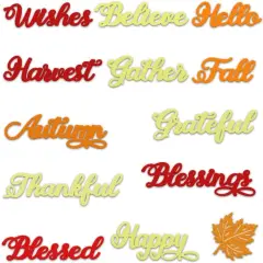Fall Thanksgiving Words Cutting Dies for Card Making and Photo Album Decorations