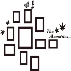 Set of 10 Family Picture Frame Wall Decor Stickers