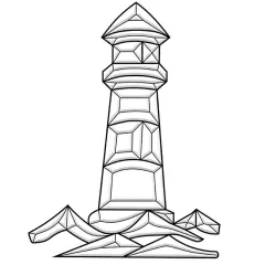 8-1/2" x 11-1/2" Exquisite Clear Glass Lighthouse Bevel Cluster EC800