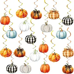 50 Pcs Fall Thanksgiving Hanging Swirls Decorations
