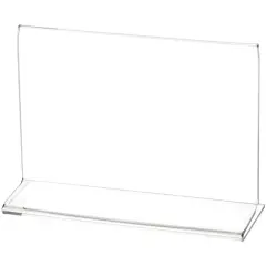 Plymor Clear Acrylic Sign Display / Literature Holder (Side-Load), 6" W x 4" H