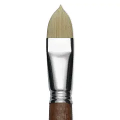 Escoda Futura Synthetic Bristle Brush - Series 5410, Short Filbert, Size 22, Long Handle