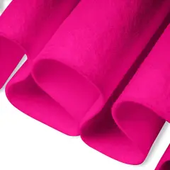 FabricLA Craft Felt Fabric - 18" X 18" Inch Wide & 1.6mm Thick Felt Fabric - Neon Pink A007 - Use This Soft Felt for Crafts - Felt Material Pack