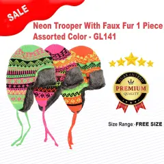 Neon Trooper With Faux Fur 1 Piece Assorted Color
