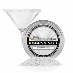 Brew Glitter - Plain Rimming Salt (4oz, 1x Bar Tin) Classic Cocktail Garnish for Mixed Drinks and Beverages