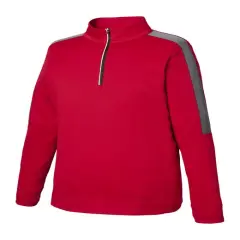 CORE365&reg; Men's Market Snag Protect Mesh Colorblock Quarter Zip CLASSC RED/ CRBN