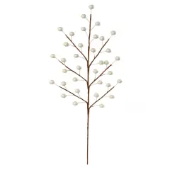 12-Pack: Pearl White Holly Berry Pick with 35 Lifelike Berries