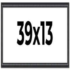 Panoramic Linear Black Picture Frame - UV Acrylic, Foam Board Backing, Hanging Hardware