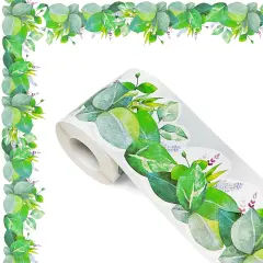 Wrapables 60 Feet Bulletin Board Borders, Adhesive Decorative Trim Stickers, Greenery