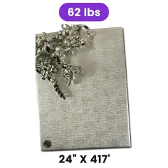 Silver Textured Embossed Metallic Wrapping Paper 24" x 417" Roll