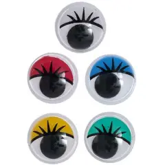John Bead 10mm Paste-On Wiggle Craft Eyes with Eye Lids, 500pcs Assorted
