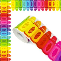 Wrapables 60 Feet Bulletin Board Borders, Adhesive Decorative Trim Stickers, Crayons