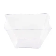 Clear Wave Plastic Soup Bowls - 14 oz. (120 Bowls)