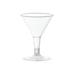 Clear Plastic Mini Martini Shot Glasses - 2 oz. (192 Glasses)