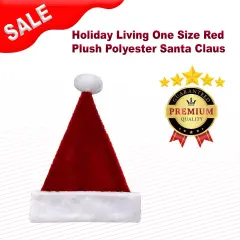 Holiday Living One Size Red Plush Polyester Santa Claus