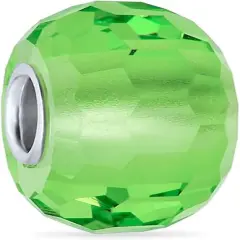 Translucent Solid Color Murano Faceted Glass Charm Bead