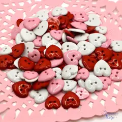 Dress It Up Buttons Sew Thru Valentine's Day Heart Buttons