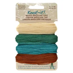 The Beadsmith Brazillian Waxed Cord Mix Beach N' Sea