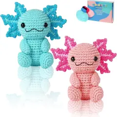 2 Pack Axolotls Crocheting Animal Kits