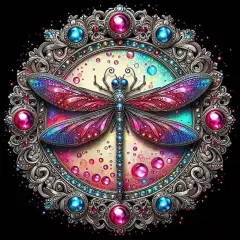 Diamond Painting Kits for Adults Dragonfly, Round Full Drill Diamond Art Kits, 5D DIY Paint with Diamonds Crafts for Home Wall Decoration Gifts 12&times;12Inch, Insect