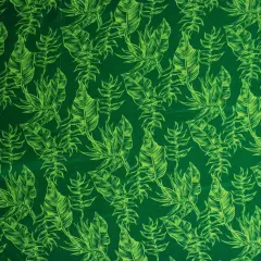 1 Yard Hammock Fern Banana Leaf Rayon Poplin Fabric 44/45" Wide Green