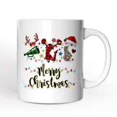 Cheer Buffalo Plaid Christmas Mug, Cheer Team or Coach Gift
