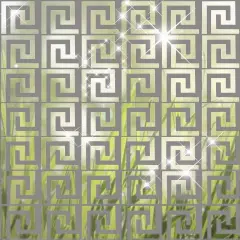 24 Pcs Acrylic Mirror Wall Stickers Geometric Greek Mirror Stickers