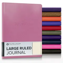 Gallery Leather Journal - Crafted in Maine, USA - Elegant Leather Writing Notebook with 192 Lined Pages - A Timeless Space for Your Thoughts - 9.75x7.5 ", Large Lined Camden Orchid