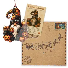 Gnomes gifts, Gnomes gifts for women, Halloween gnome outdoor, Hanging halloween decorations, Funny Christmas Gnome ornament