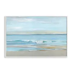 Stupell Industries Restless Beach Waves Abstraction Framed Giclee By Sally Swatland