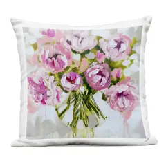 Stupell Industries Bundle Of Daubed Peonies Outdoor Pillow, 18 x 7 x 18