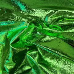 1 Yard Chrome Reflective Vinyl Fabric For Handbags Upholstery Wallets Crafts 54 Inch Width Lime Green