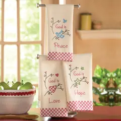 Collections Etc Country Inspirational Kitchen Hand Towels