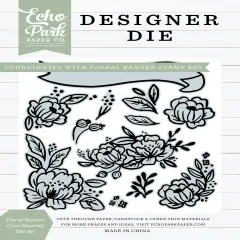 Echo Park Designer Medium Die Set-Floral Banner