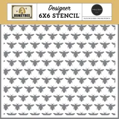 Honey Bee Stencil 6"X6"-Swarm Of Bees