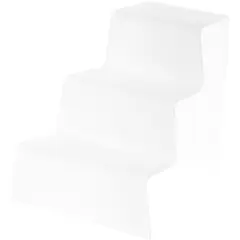 Plymor Frosted Acrylic Tapered Display Stairs, 6.5" H x 6" W x 7" D