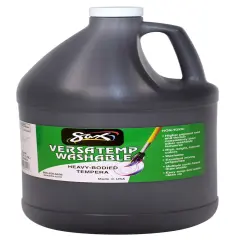 Sax Versatemp Washable Heavy-Bodied Tempera Paint, 1 Gallon, Black