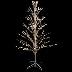 Northlight Pre-Lit Cascade Twig Tree Outdoor Christmas Decoration - 4' - Clear Lights White