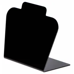 Plymor Black Acrylic Basic Short Necklace Display Stand, 8.5" W x 4" D x 7.75" H