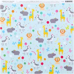 American Crafts Holiday/Event Single-Sided Cardstock 12"X12"-Party Animal