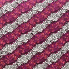 1 Yard Diagonal Tiare Lei Polyester Fabric For Sewing Crafts Apparel And Decorative Projects 45 Inch Width Plum