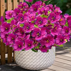 Artificial Flowers for Outdoors, Summer Potted Plants Fake Silk Flowers UV Resistant and No-Fade, Faux Summer Flowers Plants Long Stem for Window Box Porch Patio Garden Streets Decor(8pcs)