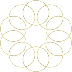 10pcs 6 Inch Gold Metal Rings for Crafts Dream Catcher Ring, Metal Hoops for Dream Catcher and Crafts Centerpiece Table Decorations