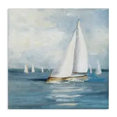 Stupell Industries Swaying Sailboat Vessel Canvas By Sally Swatland