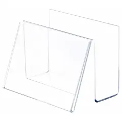 Plymor Clear Acrylic Deluxe Postcard Holder & Display (Horizontal), 6" W x 4.25" D x 4.5" H